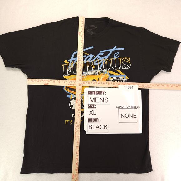 Fast And Furious Movie Crew Neck Short Sleeve T Shirt Mens Size XL Black - Picture 5 of 9